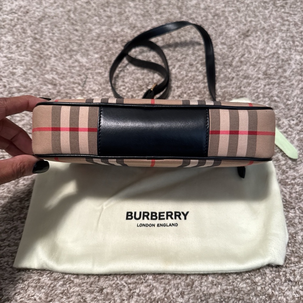 Authentic Burberry Beige and Red Plaid Crossbody Bag - Picture 2 of 8